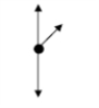 <strong>A child manages to use his feet to stop and rest on a slide before he starts gliding again. Choose the free body diagram from below that correctly describes the forces acting on the child while he is at rest. </strong> A) B) C) D)