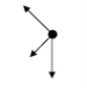 <strong>A child manages to use his feet to stop and rest on a slide before he starts gliding again. Choose the free body diagram from below that correctly describes the forces acting on the child while he is at rest. </strong> A) B) C) D)