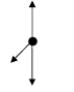 <strong>A child manages to use his feet to stop and rest on a slide before he starts gliding again. Choose the free body diagram from below that correctly describes the forces acting on the child while he is at rest. </strong> A) B) C) D)