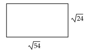 Find the area of the figure in radical form with the radicals simplified. -