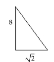 Solve the problem. -Use the Pythagorean Theorem to find the length of the unknown side of the triangle. Write the answer as a radical in simplified form.  