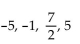 <strong>Determine the value or values that are excluded from the following expression. </strong> A)-5, 5 B) C) D)