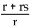 <strong>Simplify the rational expression. </strong> A) B)s C)1 + s D)r + s