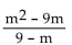 <strong>Simplify the rational expression. </strong> A)-(m + 3) B)m + 3 C)-m D)m