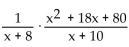 <strong>Multiply. </strong> A)1 B) C)x + 8 D)
