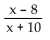 <strong>Multiply. </strong> A)1 B) C)x + 8 D)