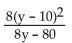 <strong>Divide. </strong> A) B) C) D)y - 10