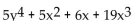 <strong>Write the polynomial in descending order of the variable x. If the polynomial is already in descending order, so state. Give the degree of the polynomial. </strong> A) B) C) D)