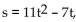 <strong>Solve the problem. The position of an object moving in a straight line is given by where s is in where s is in meters and t is the time in seconds the object has been in motion. How far will an object move in 15 seconds?</strong> A)1410 meters B)60 meters C)900 meters D)2370 meters