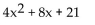 <strong>Find an expression for the perimeter of the figure. </strong> A) B) C) D)
