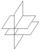 <strong>Solve the problem. Two planes are parallel to each other and the third plane intersects each of the other two planes as illustrated below. Is the system consistent, inconsistent, or dependent? </strong> A)consistent, dependent B)consistent, not dependent C)inconsistent
