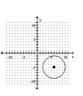 <strong>Graph the equation. - ( x - 6 ) ^ { 2 } + ( y - 5 ) ^ { 2 } = 16 </strong> A) B) C) D)