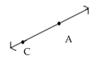 <strong>Identify the figure as a line, a ray, a line segment, or an angle. Then name the figure using the given points. - </strong> A)angle;gle; \angle C B)line segment;t; \overline { \mathrm { CA } } C)ray; \overrightarrow { \mathrm { CA } } D)line;ine; \overleftrightarrow { \mathrm { CA } }