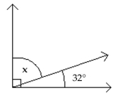 <strong>Find the measure of the indicated angle. Figure is not drawn to scale. - Find the measure ofure of \angle X . </strong> A)53° B)113° C)58° D)148°
