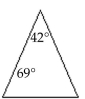 <strong>Find the measure of the missing angle in the figure. </strong> A)79° B)61° C)42° D)69°