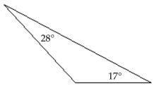 <strong>Find the measure of the missing angle in the figure. </strong> A)127° B)145° C)135° D)152°