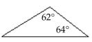 <strong>Find the measure of the missing angle in the figure. </strong> A)28° B)64° C)54° D)46°