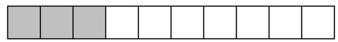 <strong>Draw and shade a part of a diagram to represent the figure. - \frac { 3 } { 10 } of a di of a dagram</strong> A) B) C) D)