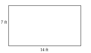 Find the area of the rectangle. - 