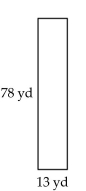 Find the area of the rectangle. - 