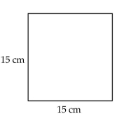 Find the area of the square. - 