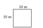 Find the area of the square. - 