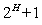 <strong>In a complete binary tree of height H, the number of leaves equals _________.</strong> A) B) C) D)