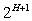 <strong>In a complete binary tree of height H, the number of vertices equals _________.</strong> A) B) C) D)