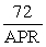 <strong>The Rule of 72 states that the estimate for doubling time = _______________ .</strong> A) B) C) D)