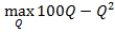 <strong>A product's demand curve can be expressed as Q = 100 - 2P and total cost is TC = Q<sup>2</sup>. The firm's profit-maximization problem is:</strong> A)   . B)   . C)   . D)   . <div style=padding-top: 35px> 