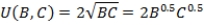 <strong>Suppose that Bella's utility function from bananas (B) and chocolate (C) is   . Her budget is $15, and the price of chocolate is $3. If Bella's budget increases to $20, then bananas are ____ for Bella.</strong> A) a normal good B) an inferior good C) a Giffen good D) a superior good <div style=padding-top: 35px> 
