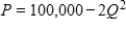 <strong>Suppose that the inverse demand curve for a well-known sports car can be expressed as   , where price is in dollars and quantity is in numbers of cars. What is the price elasticity of demand at a quantity of 100?</strong> A) -1 B) -2 C) 1 D) 2 <div style=padding-top: 35px> 