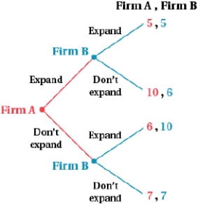 (Figure: Firms A and B IV) Two firms are considering whether to expand their production capacity. Which of the following statements is TRUE?