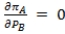 <strong>In a Bertrand competition, with differentiated goods in a market structure of two firms, firm A's first-order condition can be expressed as:</strong> A) . B) . C) . D) .