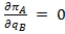 <strong>In a Cournot market structure with two firms, firm A's first-order condition can be expressed as:</strong> A) . B) . C) . D) .