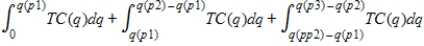 <strong>For the three-tiered pricing structure that maximizes the firm's producer surplus, total cost can be calculated as:</strong> A)   . B)   . C)   . D)   . <div style=padding-top: 35px> 