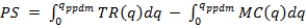 <strong>For the case of a perfectly price-discriminating monopolist (ppdm), producer surplus can be calculated as:</strong> A)   . B)   . C)   . D)   . <div style=padding-top: 35px> 