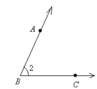 <strong>Which of the following is not a way to name the angle shown? </strong> A) B) C) D)