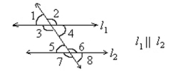 <strong>Identify angles 3 and 7 as alternate interior, alternate exterior, corresponding, or vertical. </strong> A)Vertical B)Alternate interior C)Alternate exterior D)Corresponding