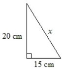 Use the Pythagorean theorem to find the measure of side .
