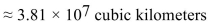 <strong>A student estimates the diameter of the moon 3,474 kilometers. If the moon were made of green Cheese, how many cubic kilometers of cheese would there be?</strong> A) B) C) D)