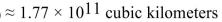 <strong>A student estimates the diameter of the moon 3,474 kilometers. If the moon were made of green Cheese, how many cubic kilometers of cheese would there be?</strong> A) B) C) D)