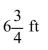 <strong>Convert the following using dimensional analysis. 81 inches to feet</strong> A)6.9 ft B)962 ft C) D)972 ft
