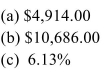 <strong>Find (a)the discount, (b)the amount of money received, and (c)the true interest rate. P = $13,000, r = 3.5%, t = 9 years</strong> A) B) C) D)