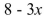 <strong>Write the phrase in symbols: Eight less than three times a number.</strong> A) B) C) D)