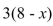 <strong>Write the phrase in symbols: Eight less than three times a number.</strong> A) B) C) D)