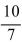 <strong>Write the ratio as a fraction and reduce to lowest terms. 20:14</strong> A) B) C) D)