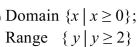 <strong>Find the domain and range of the function. </strong> A) B) C) D)