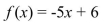 <strong>Graph the linear function. </strong> A) B) C) D)