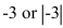 <strong>Which is greater, ?</strong> A) B)Neither, they are equal. C)-3